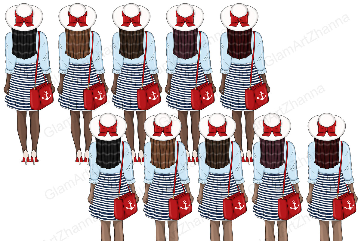 Nautical Clipart, a Person Illustration by GlamArtZhanna (Photo 7 of 7)