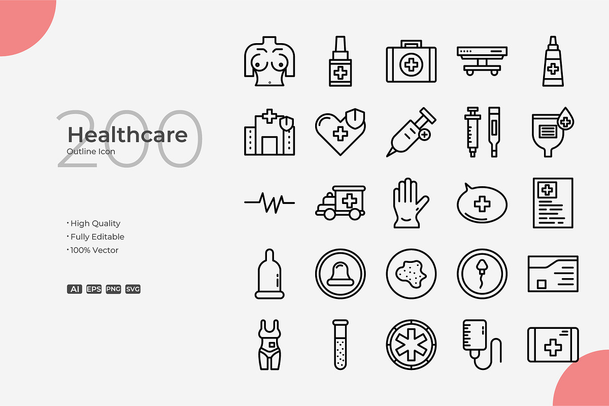 Healthcare Outline Icons, an Outline Icon by Bloodline
