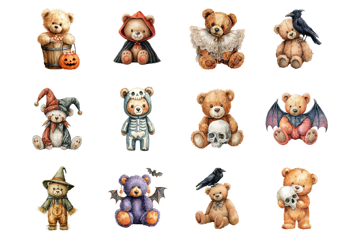 Spooky Teddy Bears, an Illustration by Design Market (Photo 2 of 3)
