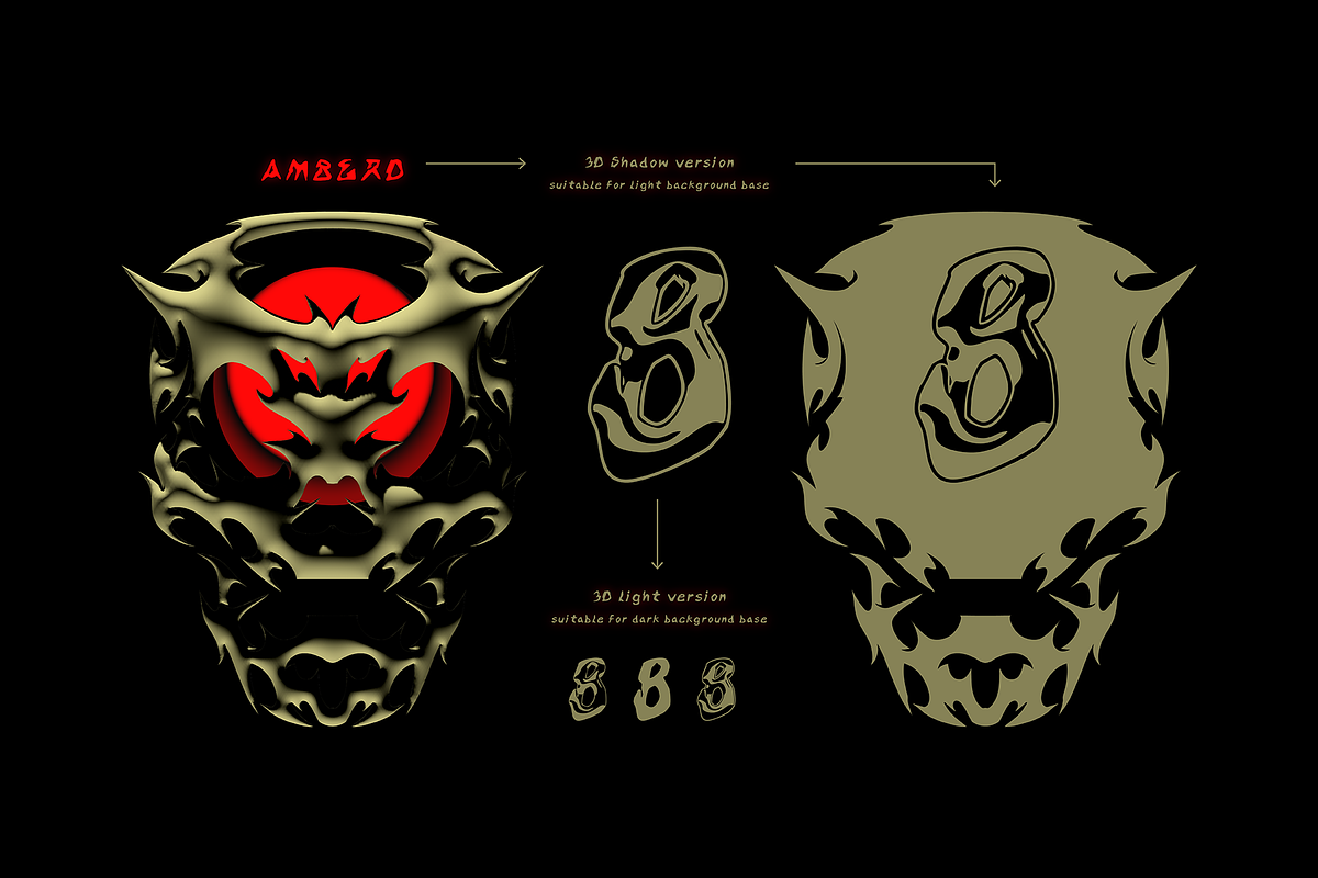 Amberd | 3d Stone Layered font, a Handwritten Font by Nol 3 Studio (Photo 7 of 10)