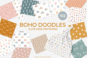 Boho Doodle patterns, a Pattern Graphic by Cozy pattern shop (Thumbnail 1 of 9)