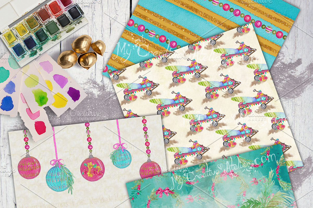 Christmas Digital Paper., a Pattern Graphic by My Creative Atelier (Photo 3 of 4)