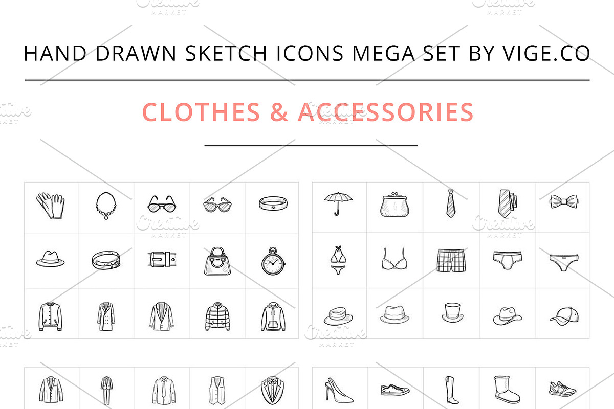 Hand drawn sketch vector icons, an Icon by Visual Generation (Photo 7 of 16)
