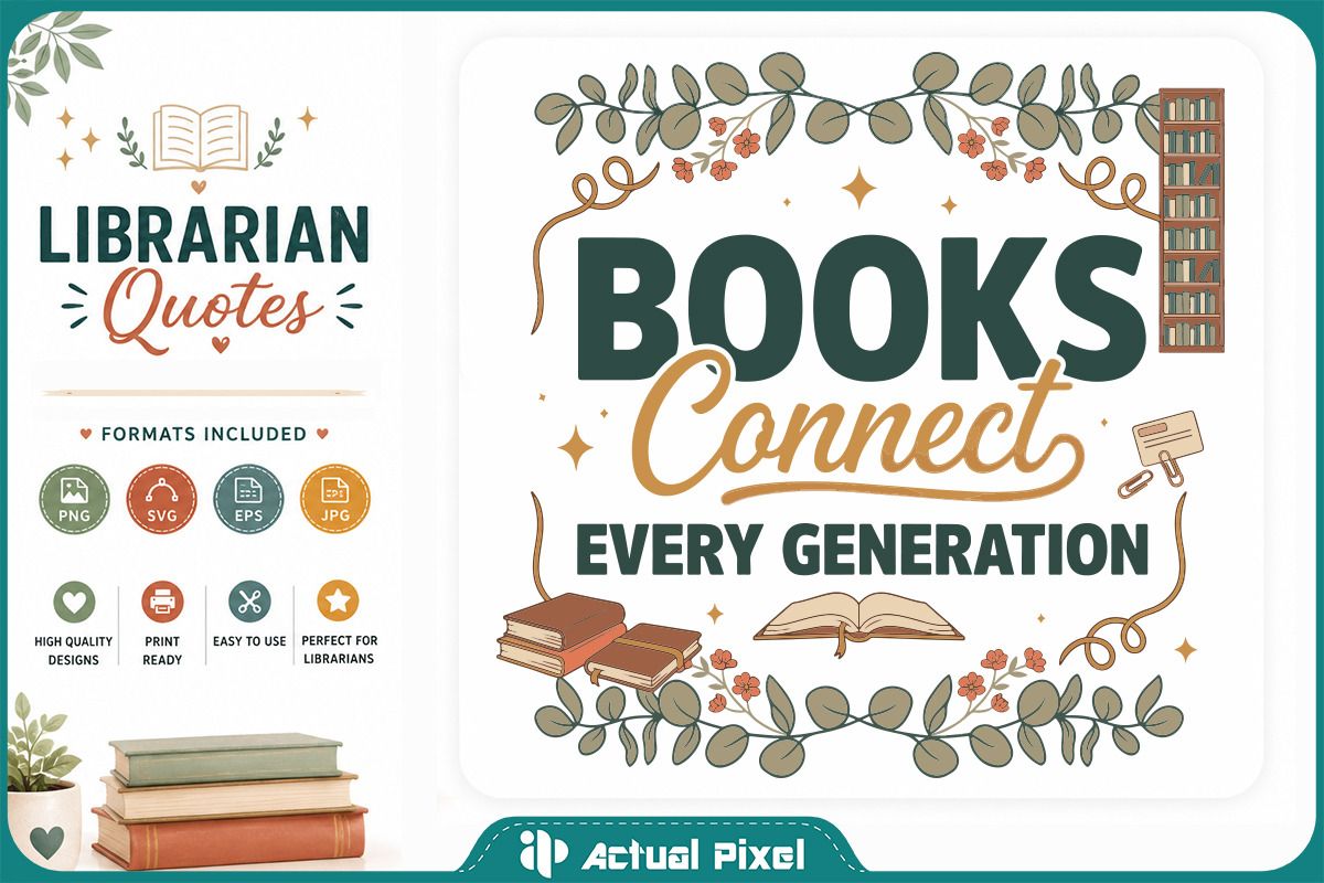 Librarian Quotes Bundle, an Object Graphic by Actual Pixel (Photo 6 of 20)