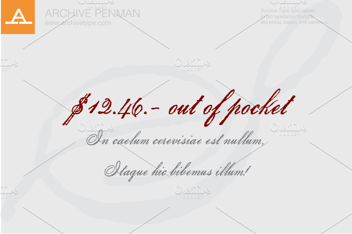 Archive Penman Script preview 2