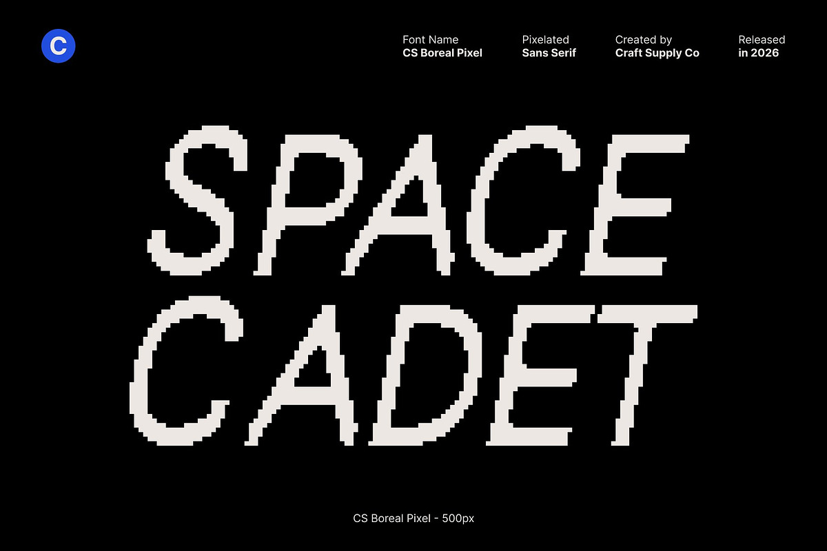 CS Boreal Pixel, a Sans Serif Font by Craft Supply Co. (Photo 2 of 8)