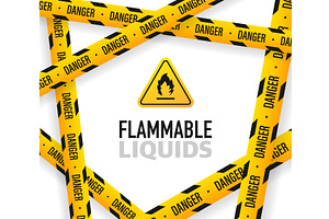 Yellow Illustration Of Flammable