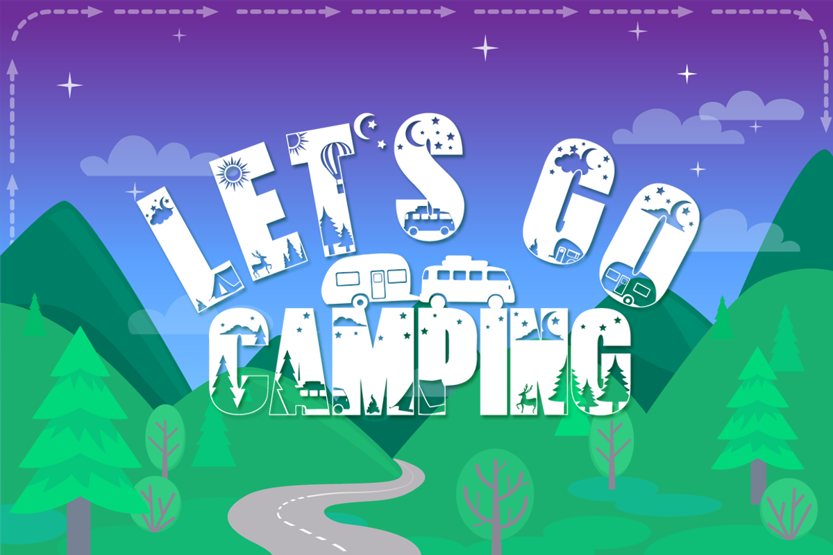 Camping Font - Let's Go Camping