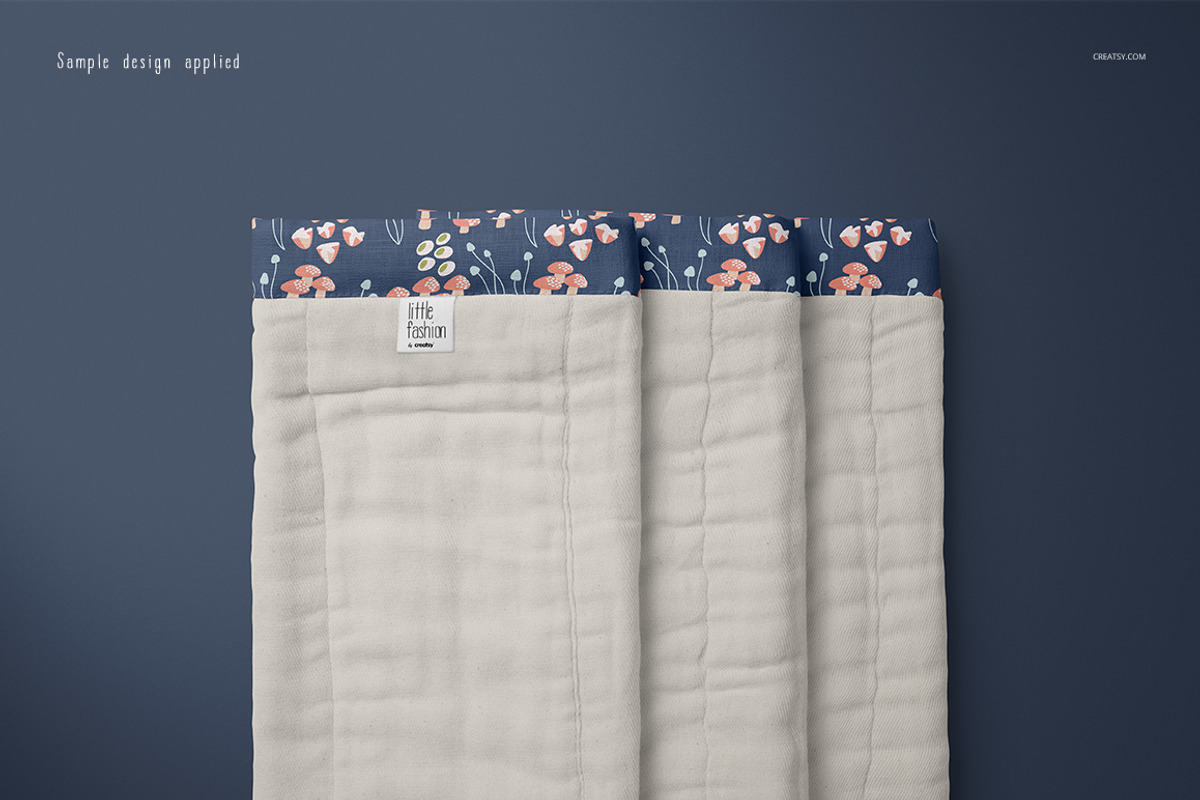 Burp Cloth Mockup Set, a Hat Mockup by creatsy5 (Photo 5 of 12)