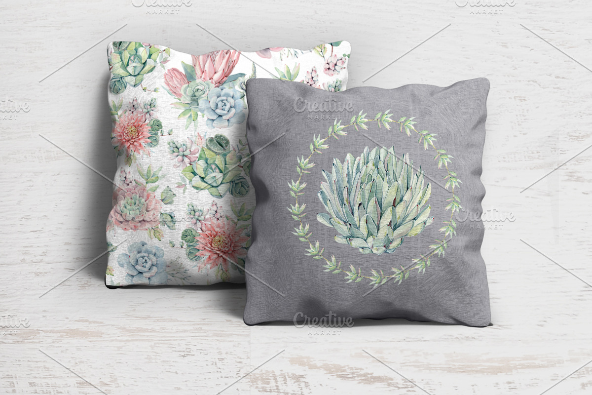 AMAZING SUCCULENTS Watercolor set, an Illustration by Lemaris (Photo 8 of 9)