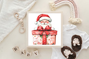 Watercolor Funny Skinny Santa PNG, an Illustration by CraftArtStudio (Thumbnail 6 of 6)