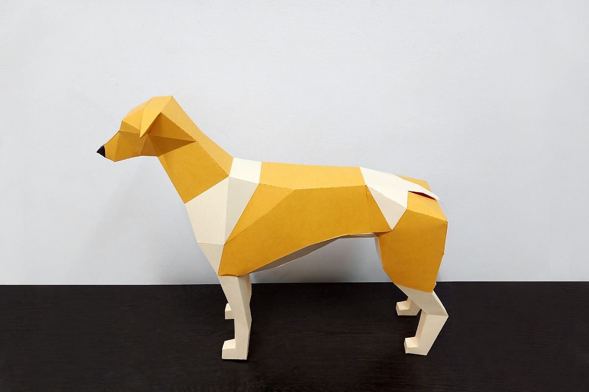 DIY Greyhound dog - 3d papercraft, a Templates & Theme by PAPER amaze