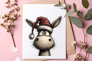 Cute Animals Christmas Clipart, a Transportation Illustration by SinaCreation (Thumbnail 6 of 7)