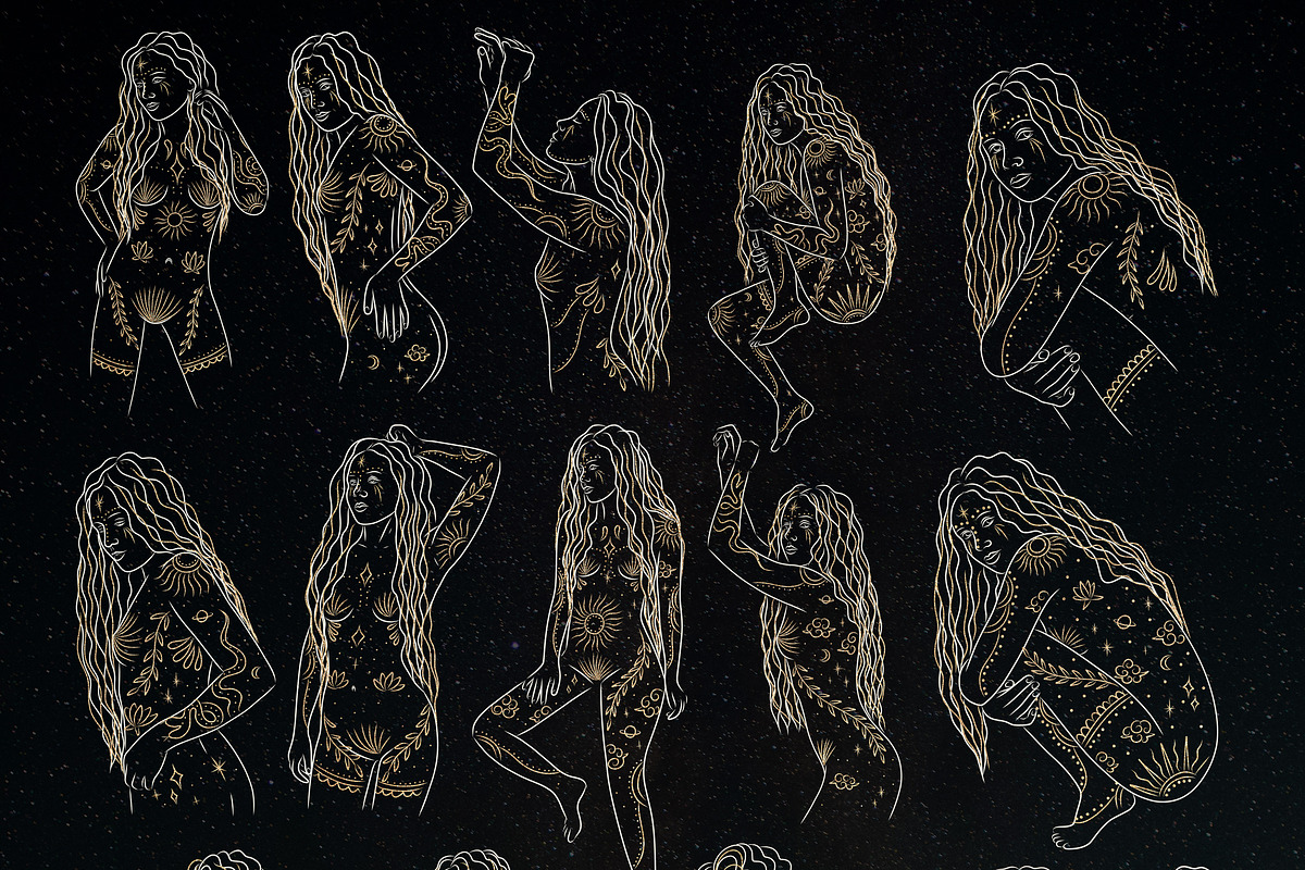 Moon girl. Cosmic female energy, an Object Graphic by Chikovnaya (Photo 9 of 11)