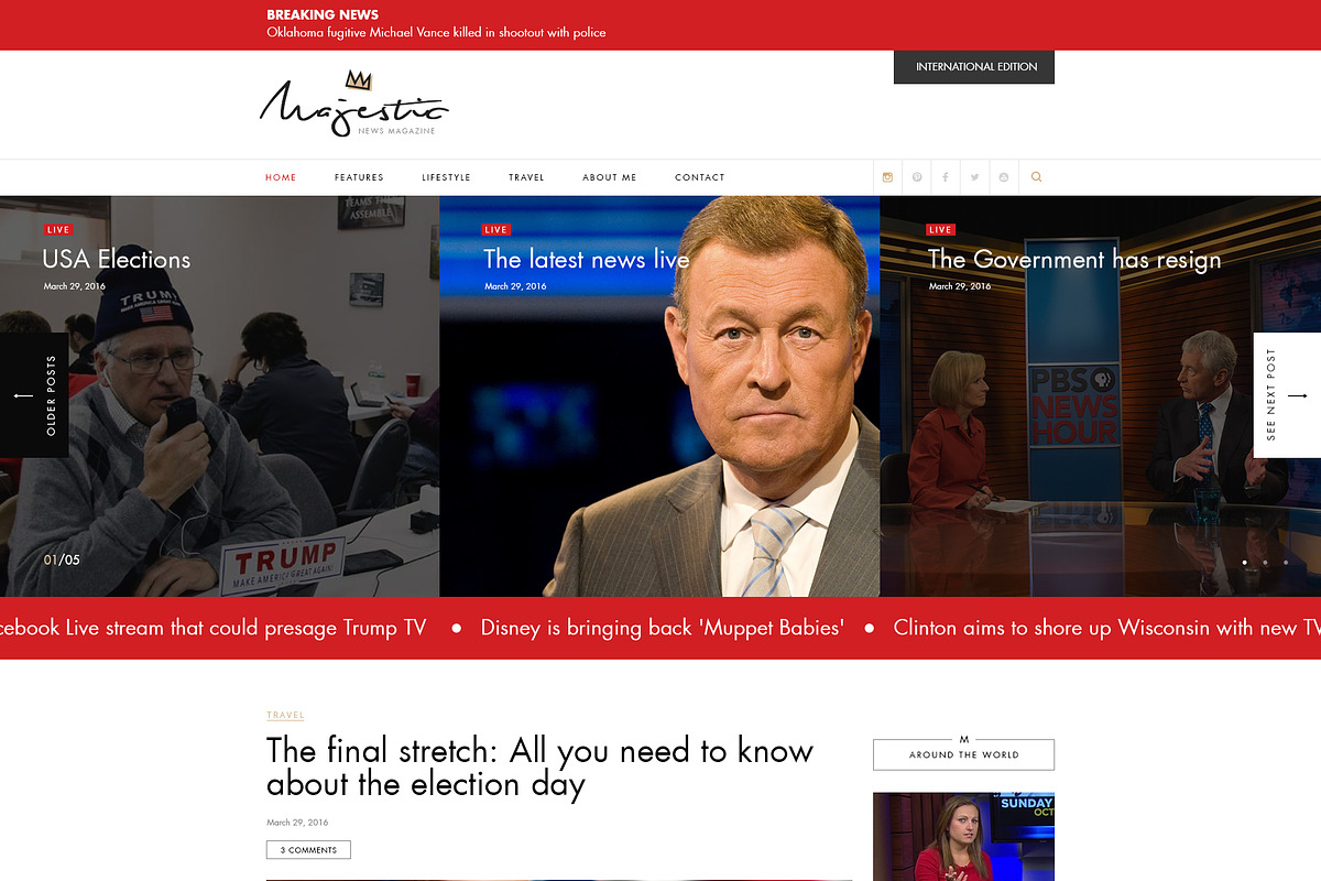 Majestic-Premium Personal Blog PSD, a Websites & App Template by Milo Studio (Photo 6 of 18)