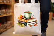 Watercolor Autumn Cozy Reading Clipa, an Illustration by Rose Art (Thumbnail 5 of 7)
