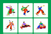 60 Flat Musician Illustrations, a Person Illustration by Creative Stall (Thumbnail 10 of 11)