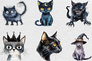 Funny Halloween Scary Cat Clipart, an Illustration by Black Bird Studio (Thumbnail 3 of 6)