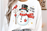 Christmas Snowman Cardinal PNG, an Illustration by SinaCreation (Thumbnail 2 of 6)
