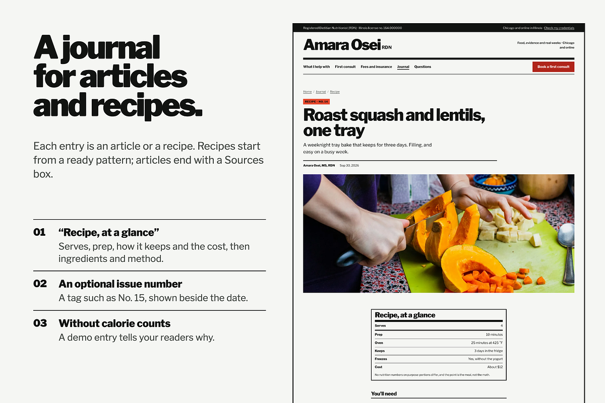 Dietitian Website WordPress Theme, a WordPress Template by Lavanta (Photo 8 of 11)