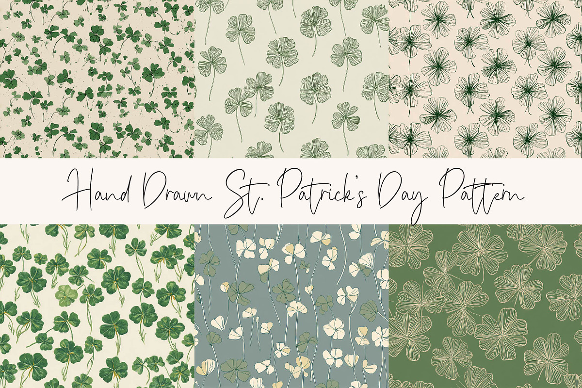 Hand Drawn St. Patrick’s Day Pattern, a Texture Illustration by DreamPrint404 (Photo 8 of 8)