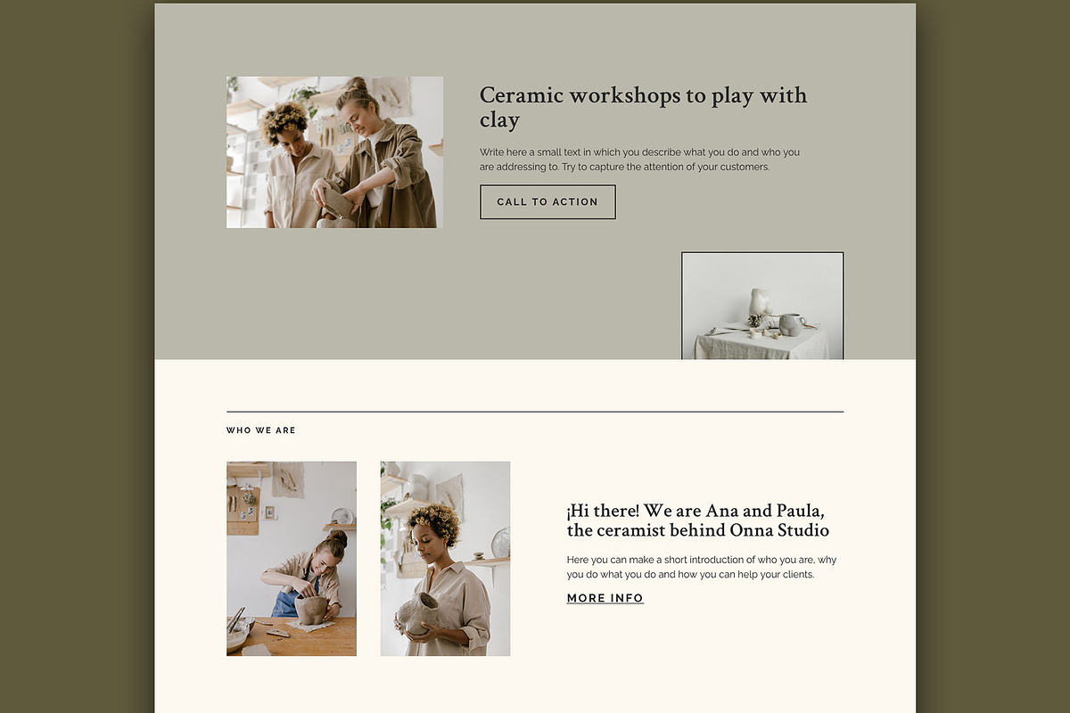 Home Page Elementor Template WP, a WordPress Template by Eva Cogollos Studio (Photo 3 of 6)