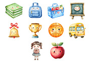 Kawaii School Teacher & Student, a Seasonal Illustration by CitraGraphics (Thumbnail 3 of 4)