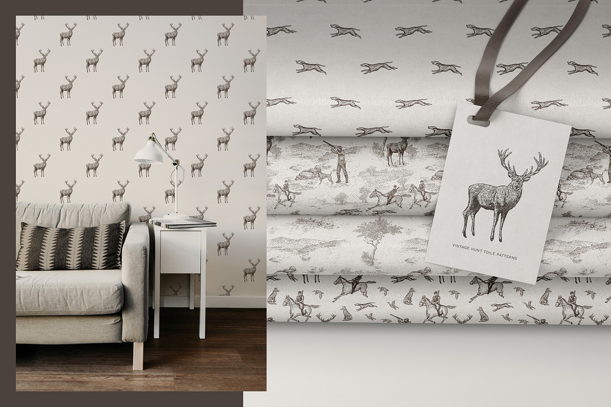 Rustic Hunting Toile Patterns, a Pattern Graphic by Ette Design (Photo 7 of 9)
