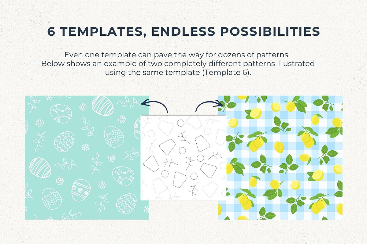 6 Seamless Pattern Templates (Vol 2), a Pattern Graphic by Fern & Quill (Photo 4 of 12)