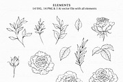 Rose Flower Line Art, an Object Graphic by CaraulanStore (Thumbnail 4 of 6)