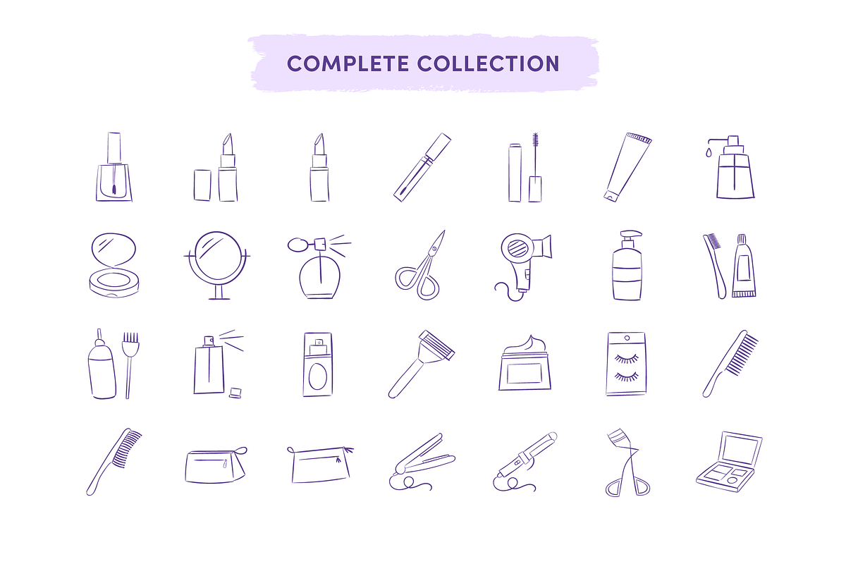 Makeup, Beauty & Hairdressing Icons, an Outline Icon by Caroline Mackay (Photo 5 of 9)