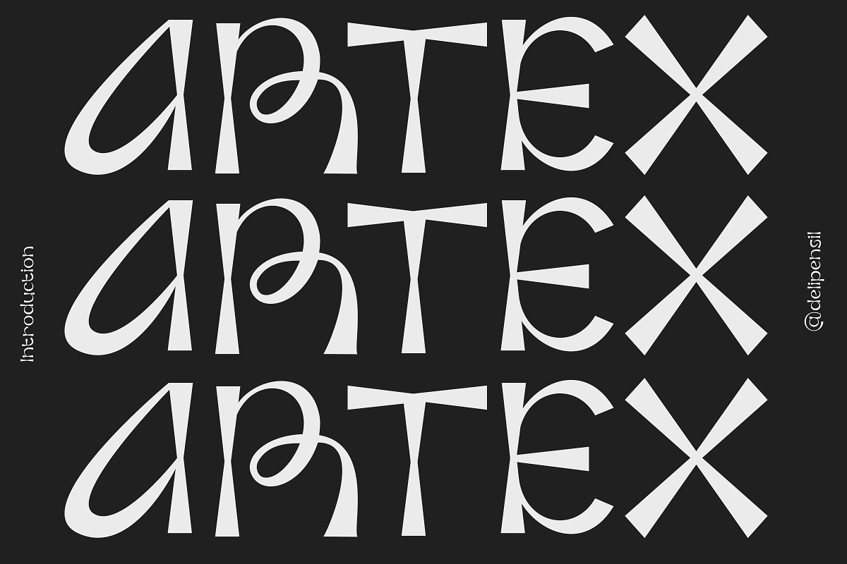 Artex – Futuristic Sans Serif Font, a Sans Serif Font by delipensil (Photo 1 of 9)