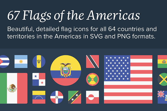 The Flags Of The Americas Icon Set