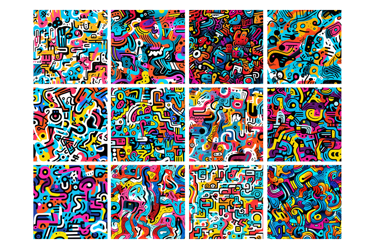 Doodles Graffiti Seamless Pattern, a Pattern Graphic by Forhadx5 (Photo 3 of 7)