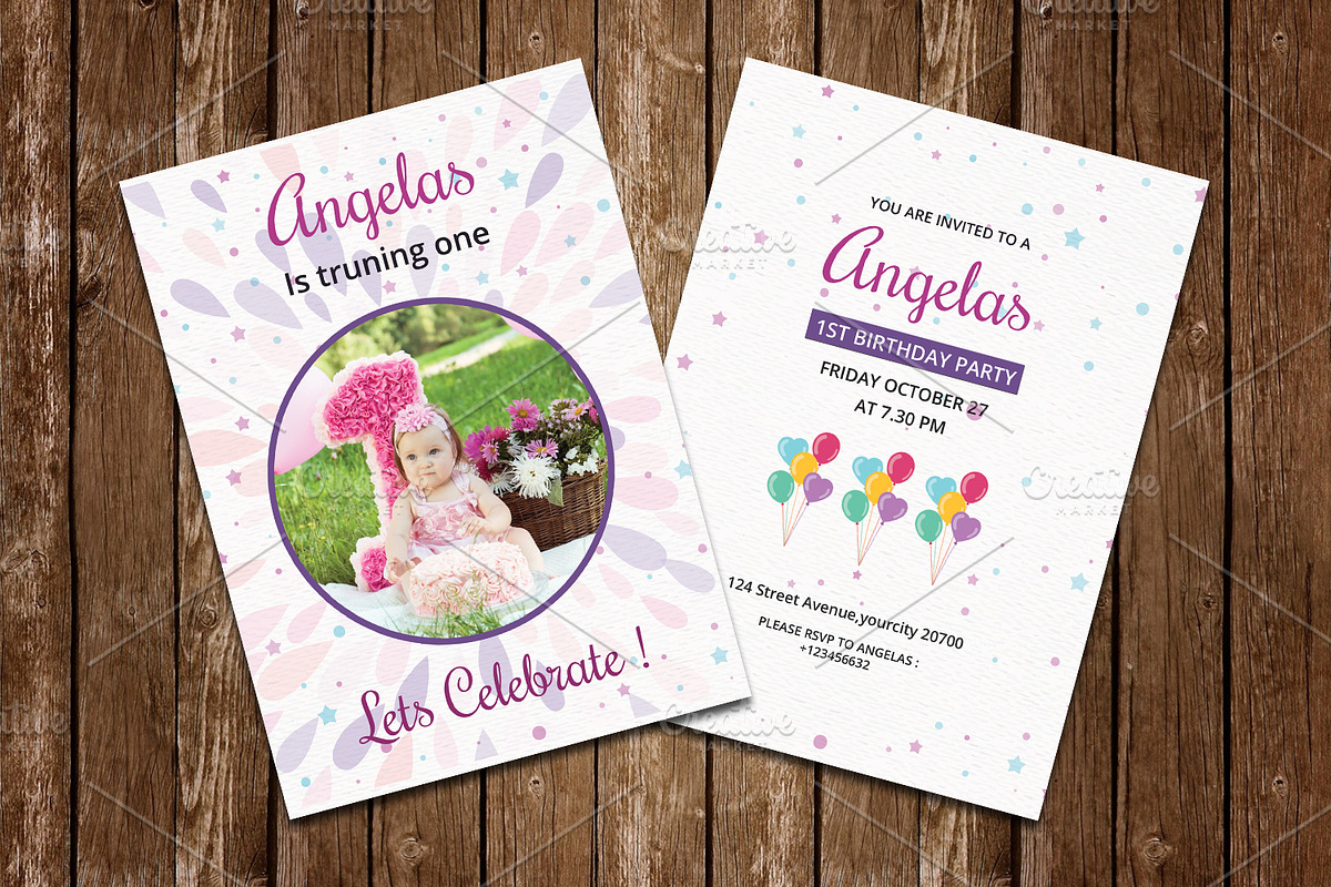 Birthday Party Invitation Card-V628, a Flyer Template by Template Shop (Photo 4 of 4)