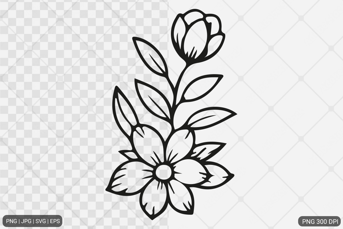 Floral Design SVG PNG Bundle, an Illustration by Actual Pixel (Photo 11 of 22)