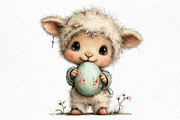 Whimsical Easter Animals Clipart PNG, an Illustration by Craft Nest (Thumbnail 11 of 11)