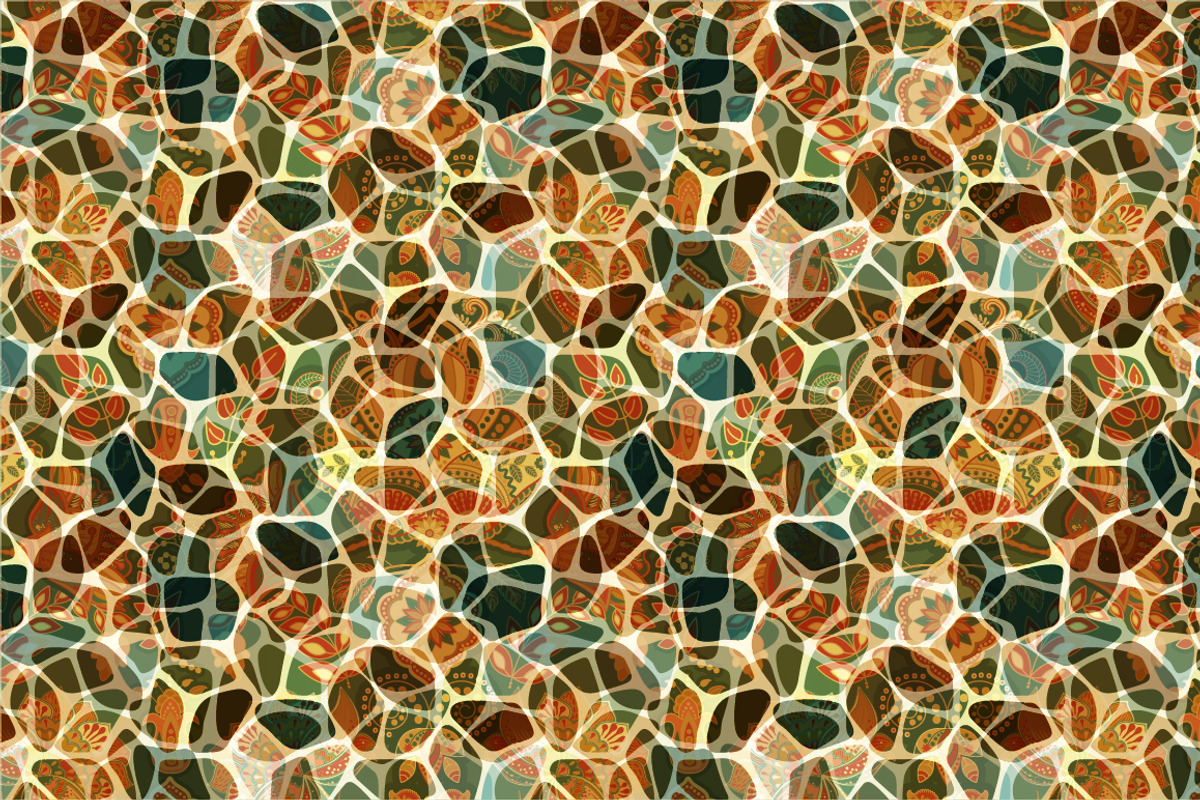 5 Mosaic Seamless Patterns, a Pattern Graphic by Sunny_Lion