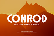 Conrod - Cowboy Font, a Serif Font by Iqsiart Studio (Thumbnail 1 of 6)