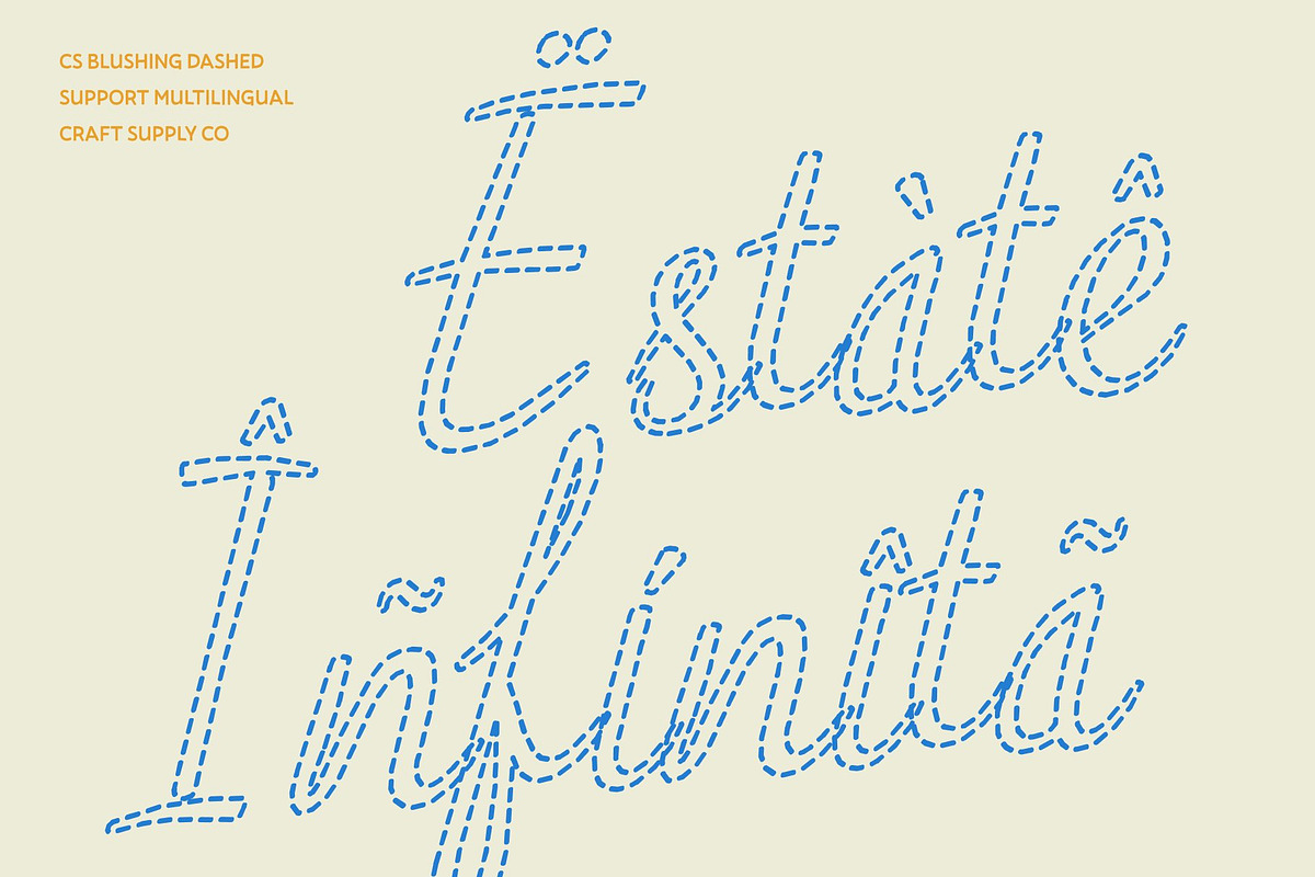 CS Blushing Dashed, a Script Font by Craft Supply Co. (Photo 7 of 8)