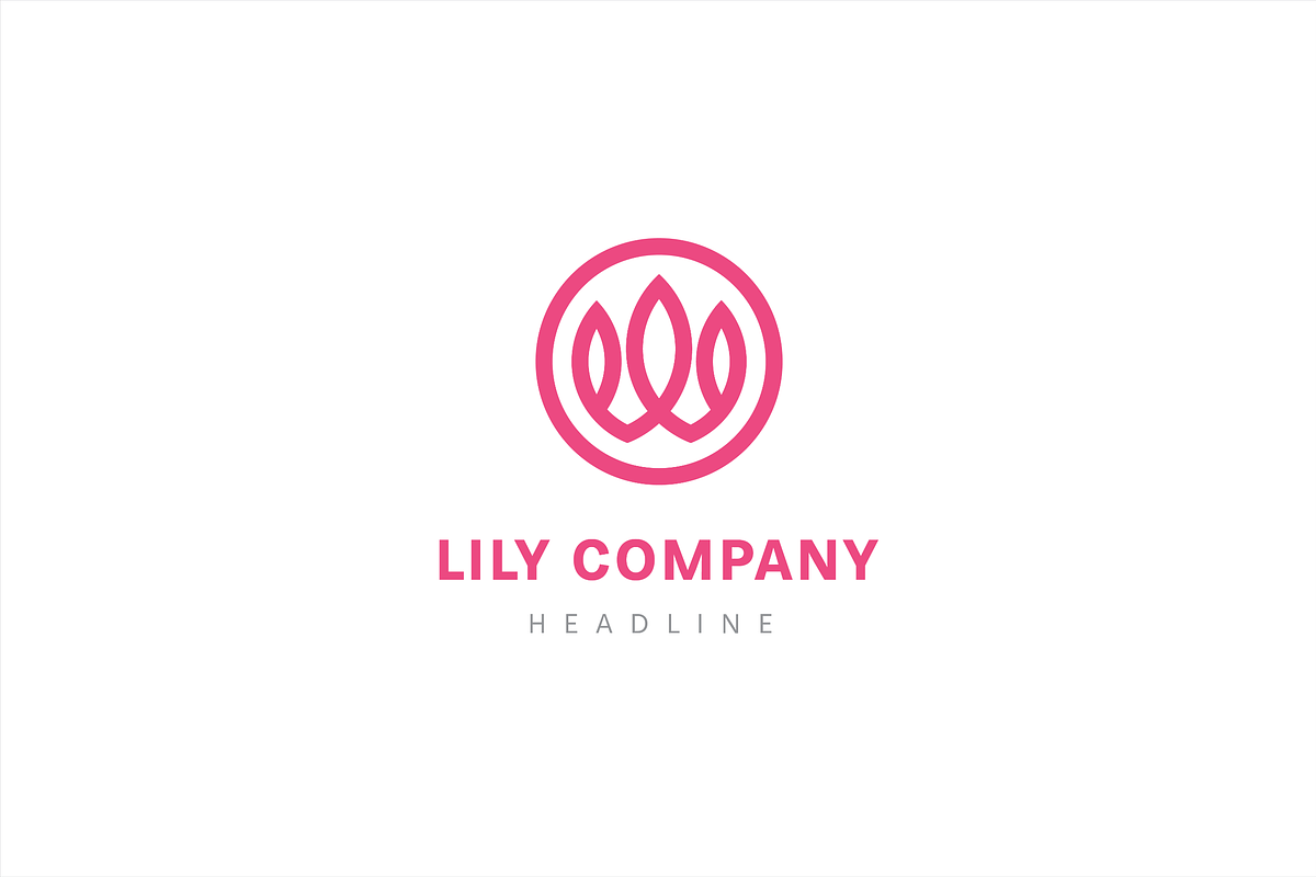 Lily logo template., a Branding & Logo Template by Anton Akhmatov (Photo 3 of 3)