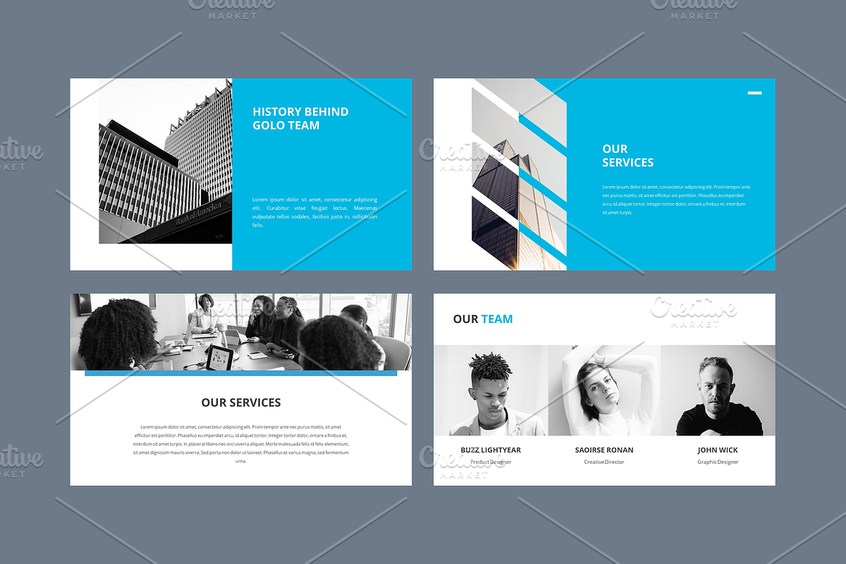BLUEZ - Powerpoint Template, a Presentation Template by Pixelz Studio (Photo 3 of 10)