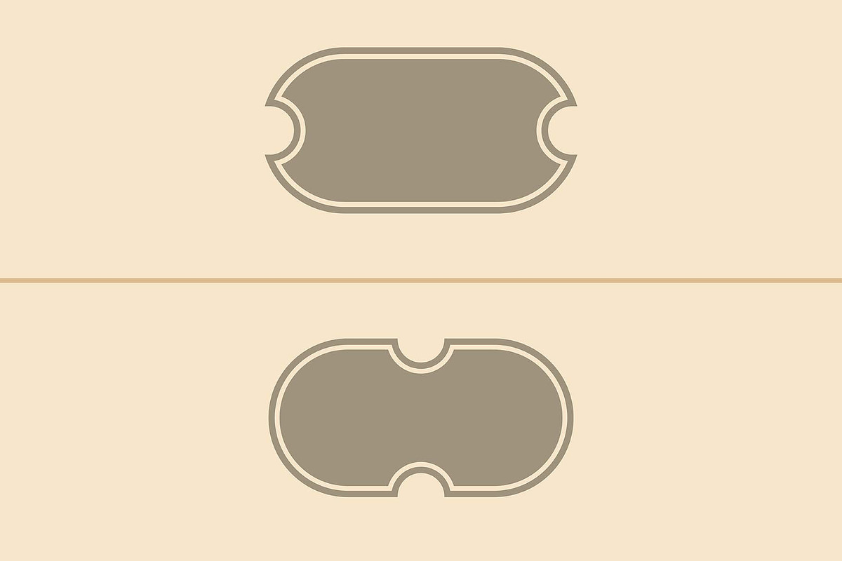 50 Vintage Label Shape Collection, a Decorative Illustration by Photoshop Action (Photo 13 of 15)
