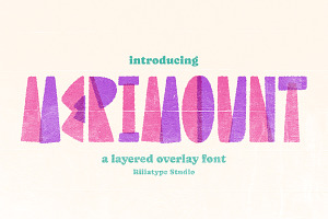 Merimount - Layered Overlay Font, a Sans Serif Font by Rillatype
