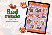 Cute Red Panda Sticker Set, an Animal Illustration by Dori Debreceni draws (Thumbnail 3 of 4)