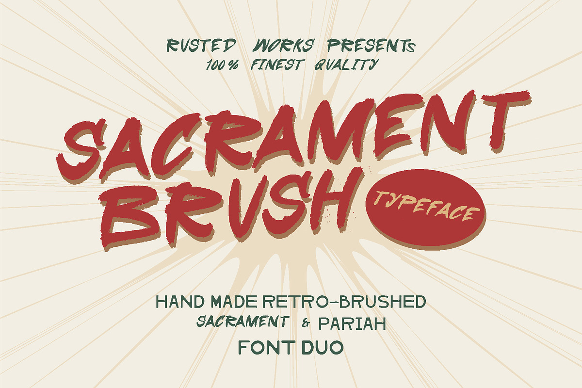 Sacrament Brush Font Duo, a Handwritten Font by Rusted Works (Photo 1 of 7)