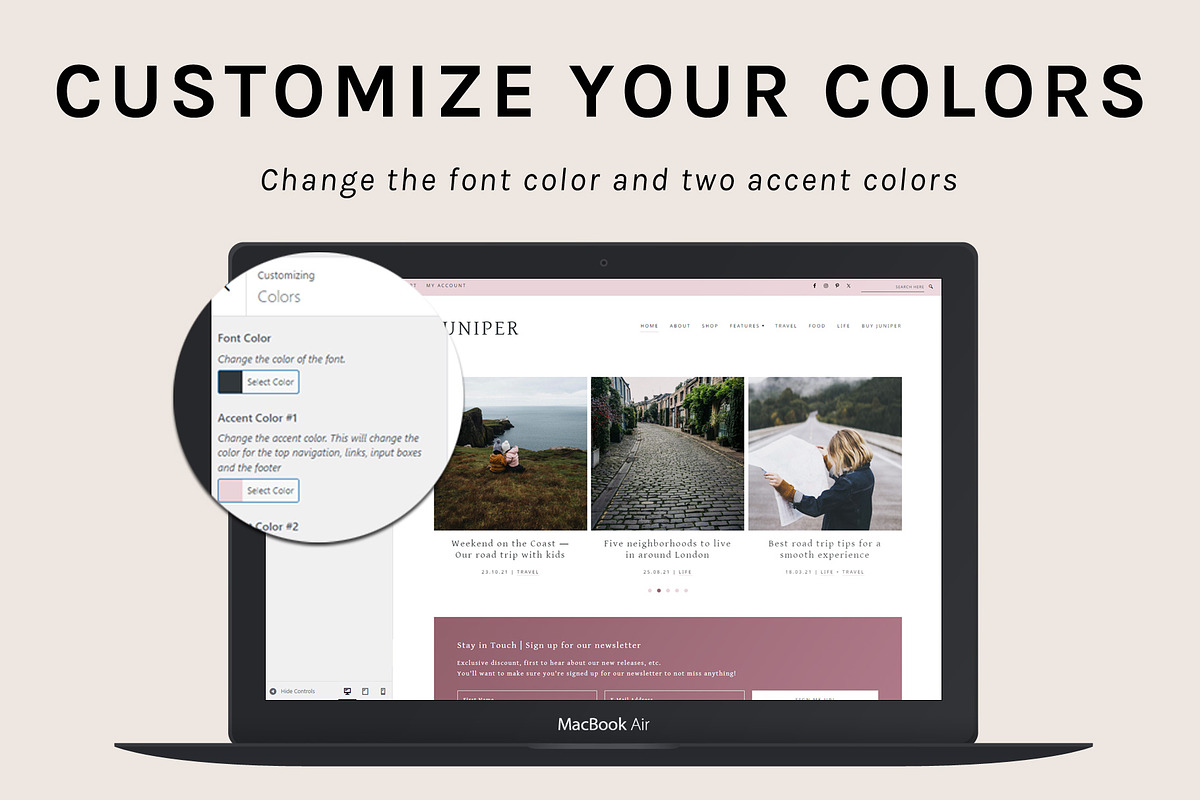 Juniper Theme • Genesis Child Theme, a WordPress Template by Code + Coconut (Photo 2 of 7)