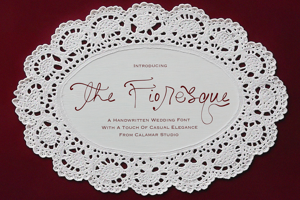 The Fioresque Handwritten Font, a Script Font by Calamar Studio (Photo 1 of 19)