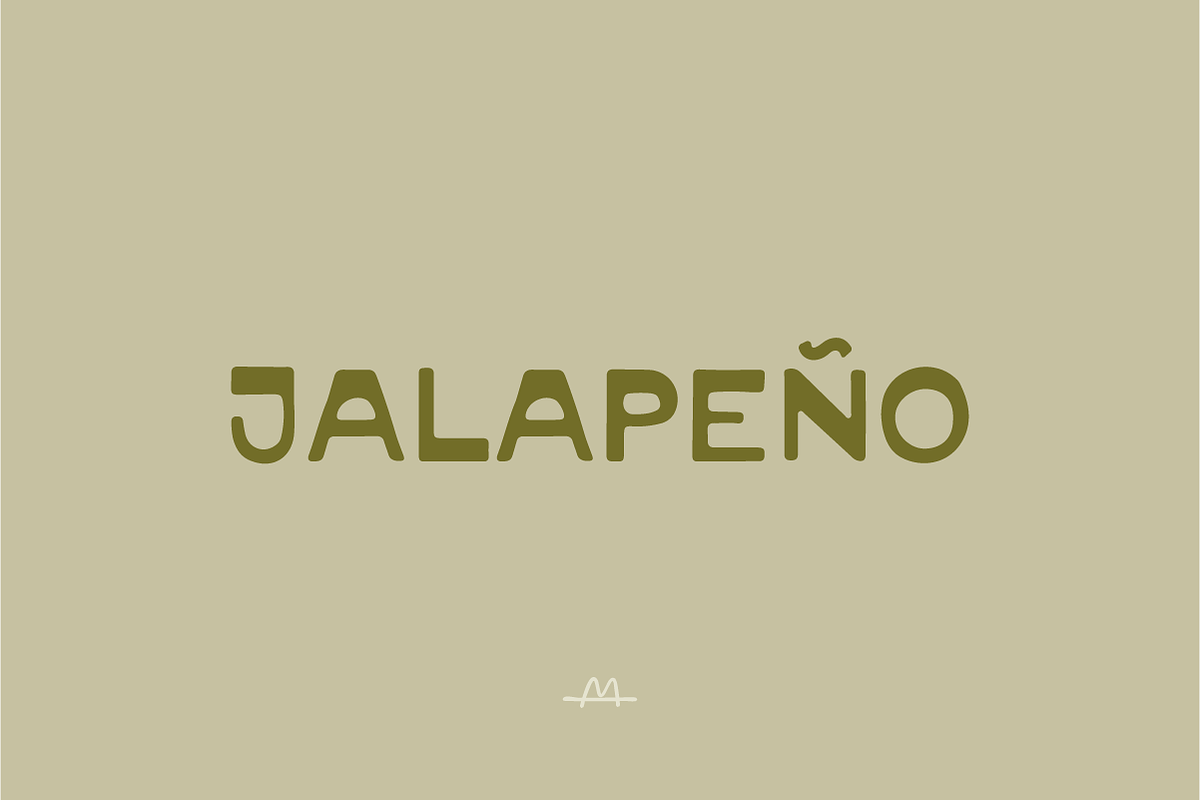 JALAPEÑO, a Sans Serif Font by MEG BURK CHOI (Photo 1 of 3)