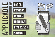 10 High Quality Golf Illustrations, an Illustration by Fresh Pressed Fonts (Thumbnail 2 of 3)